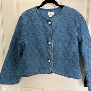 Quilted Blue Denim Jacket